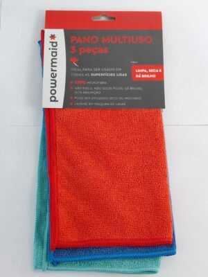 KIT PANO MULT USO MOCROFIBRA POWERMAID COM 3 PC
