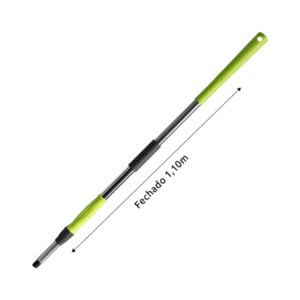 CABO  PROFISSIONAL EXTENSOR  DE ALUMINIO VERDE COM EMBALAGEM 1,10 A 1,50