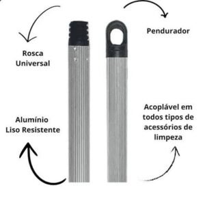 CABO ALUMINIO 1,40 ROSCA ESTRIADO C/ ROSCA SANCHES